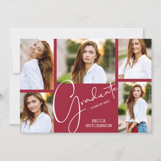 5 Aankondigingen van fotografie van Crimson (Voorkant)