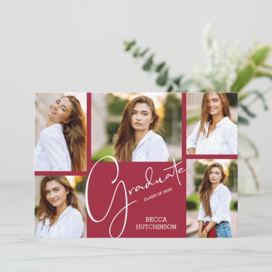 5 Aankondigingen van fotografie van Crimson (Staand voorkant)