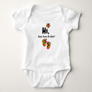 #5 African print Baby Bodysuit - Hierb ben ik