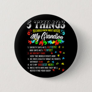 5 Alles wat je weet over autistisch kleinzoon auti Ronde Button 5,7 Cm