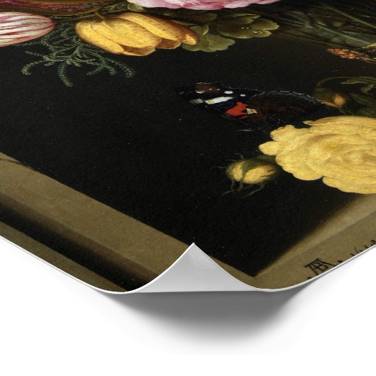 5-Ambrosius Bosschaert the Elder-Bouquet of Flower Poster (Hoek)