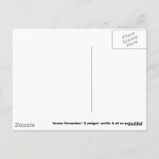 5 amigos briefkaart (Achterkant)