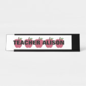 5 Apple Teacher  Name Bord Bureau Naambordje (Voorkant)