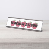 5 Apple Teacher  Name Bord Bureau Naambordje (Voorkant)