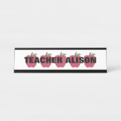 5 Apple Teacher  Name Bord Bureau Naambordje (Voorkant)