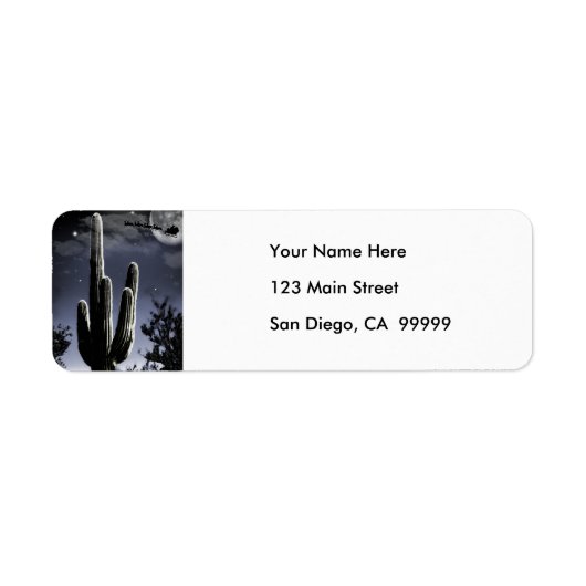 5 Armed Desert Saguaro in het Moonlight Etiket (Voorkant)