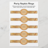 5 Baby shower Papieren servingringen per vel Flyer (Voorkant)