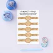 5 Baby shower Papieren servingringen per vel Flyer (Enkel)