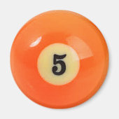 "5 Ball" zwembad bal ontwerp geschenken en product Magneet (Voorkant)