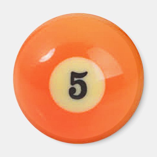 "5 Ball" zwembad bal ontwerp geschenken en product Magneet (Voorkant)