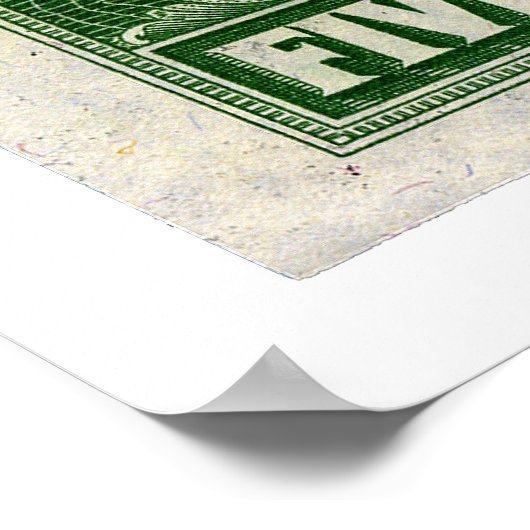 $5 Bankbiljet, Silver Certificate, serie van 1953 Poster (Hoek)