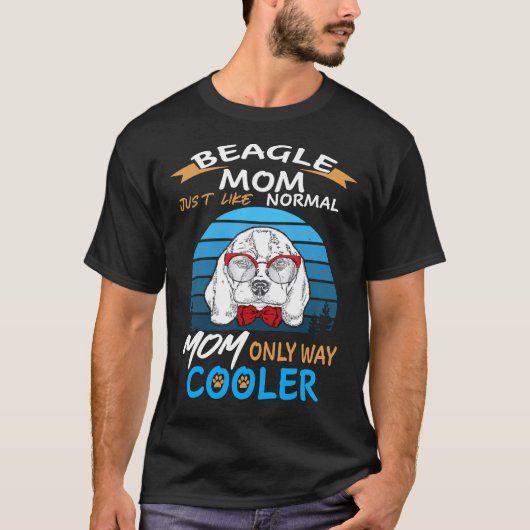 5 Beagle Moeder Koeler T-shirt (Voorkant)