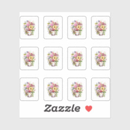 5 Beker van Bloemen Sticker