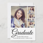 5 Bewerkbaar achtergrond-Afstuderen voor fotoscrip Aankondiging (Voorkant)