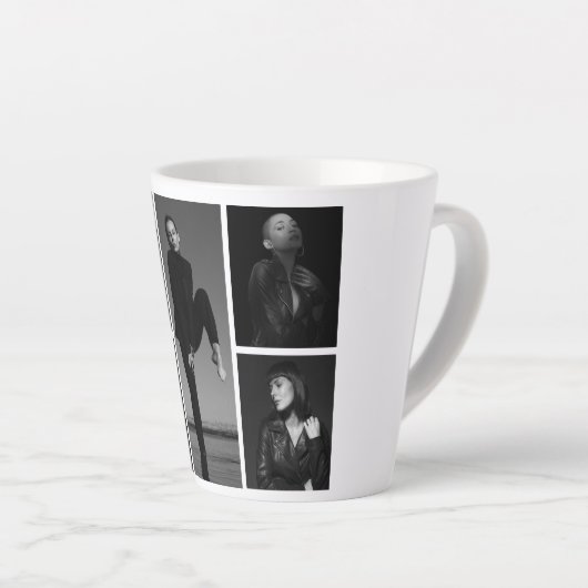 5 bewerkbare fotocollage latte mok (Rechterhoek)