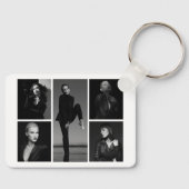5 bewerkbare fotocollage-Sleutelhanger Sleutelhanger (Voorkant)