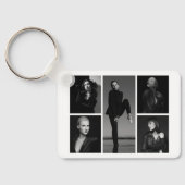 5 bewerkbare fotocollage-Sleutelhanger Sleutelhanger (Achterkant)