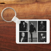 5 bewerkbare fotocollage-Sleutelhanger Sleutelhanger (Achterkant)