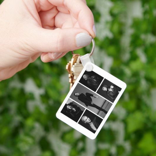 5 bewerkbare fotocollage-Sleutelhanger Sleutelhanger (Hand)