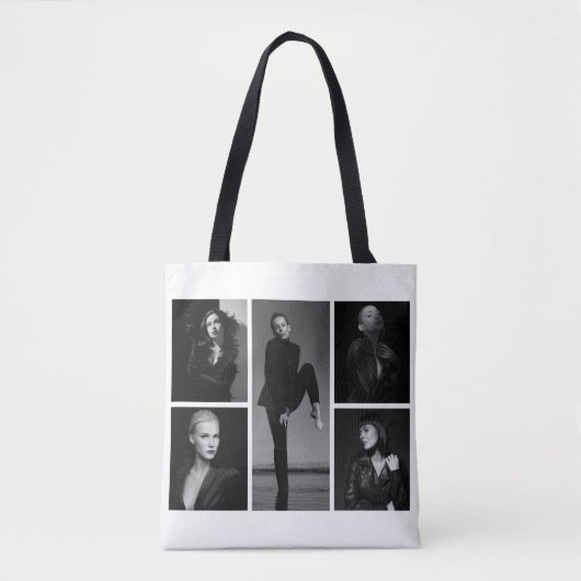 5 bewerkbare fotocollage tote bag (Voorkant)