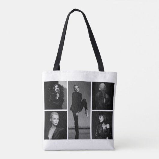 5 bewerkbare fotocollage tote bag (Achterkant)