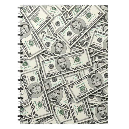 $5 Bil Geld Patroon Notitieboek (Voorkant)