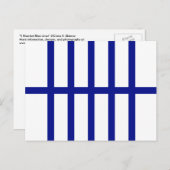5 Bisected Blue Lines Briefkaart (Voorkant / Achterkant)