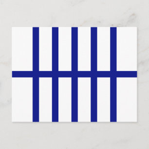 5 Bisected Blue Lines Briefkaart