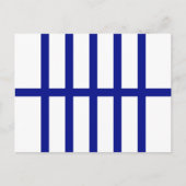 5 Bisected Blue Lines Briefkaart (Voorkant)