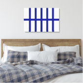 5 Bisected Blue Lines Canvas Afdruk (Insitu (Slaapkamer))