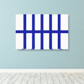 5 Bisected Blue Lines Canvas Afdruk (Insitu (Houten vloer))