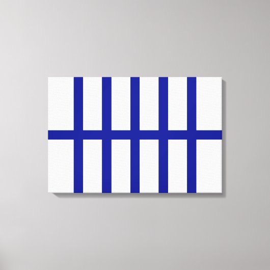 5 Bisected Blue Lines Canvas Afdruk (Voorkant)