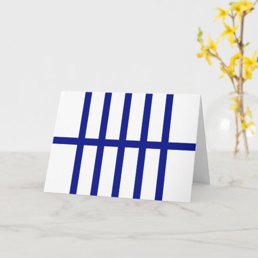 5 Bisected Blue Lines Kaart (Gele Bloem)
