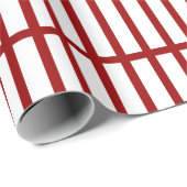 5 Bisected Red Lines Cadeaupapier (Rol Hoek)