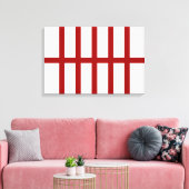 5 Bisected Red Lines Canvas Afdruk (Insitu (Woonkamer))