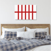 5 Bisected Red Lines Canvas Afdruk (Insitu (Slaapkamer))