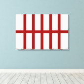 5 Bisected Red Lines Canvas Afdruk (Insitu (Houten vloer))