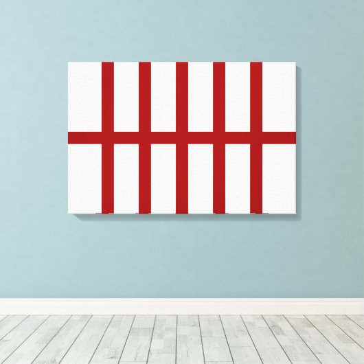 5 Bisected Red Lines Canvas Afdruk (Insitu (Houten vloer))