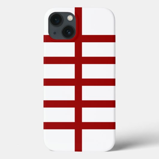 5 Bisected Red Lines Case-Mate iPhone Case (Achterkant)