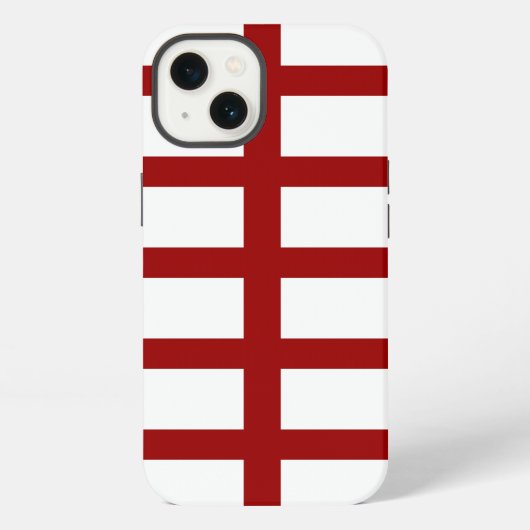 5 Bisected Red Lines iPhone Hoesje (Achterkant)