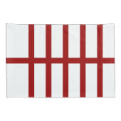 5 Bisected Red Lines Kussensloop (Achterkant-Rechts)