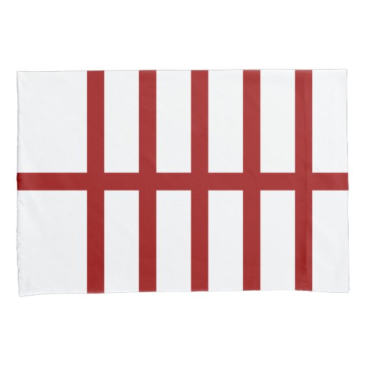 5 Bisected Red Lines Kussensloop (Voorkant-Rechts)