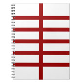 5 Bisected Red Lines Notitieboek (Voorkant)