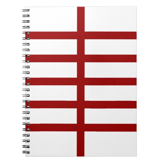 5 Bisected Red Lines Notitieboek (Voorkant)