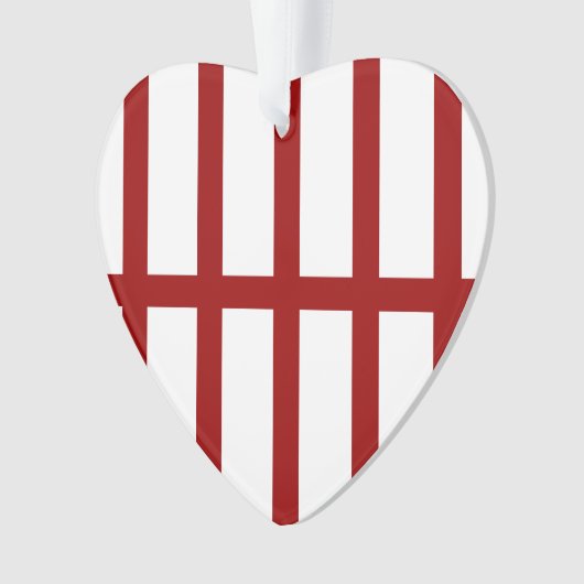 5 Bisected Red Lines Ornament (voorkant)