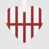 5 Bisected Red Lines Ornament (voorkant)