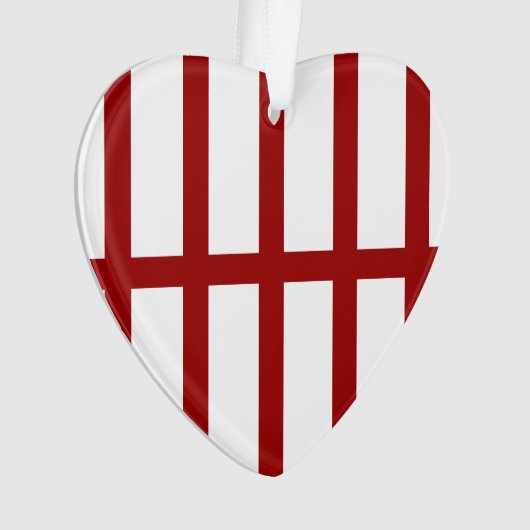 5 Bisected Red Lines Ornament (voorkant)