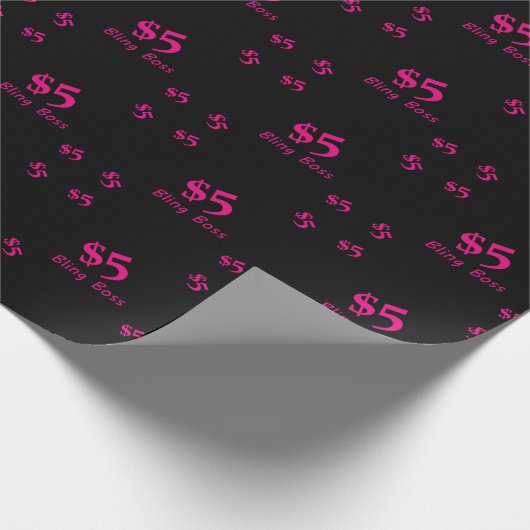 $5 Bling Boss Cadeaupapier (Hoek)