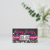 $5 Bling Bucks Kortingskaartje (Staand voorkant)