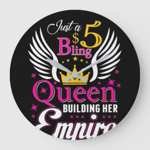 5 Bling Queen for women Ladies Paparazzi Grote Klok
